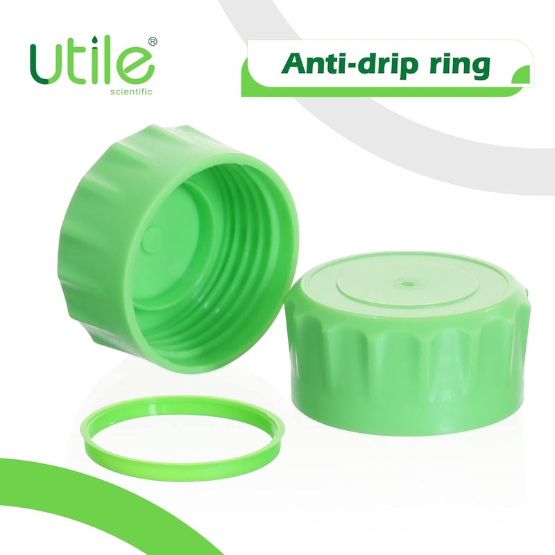 UTILE Media Bottle, 3.3 Borosilicate Glass Bottles with GL45 Screw Caps, 4pcs of 500ml(16.9oz) Lab Media Bottles, PP Material Media Storage Bottle, 4038.0500.4 - Image 5